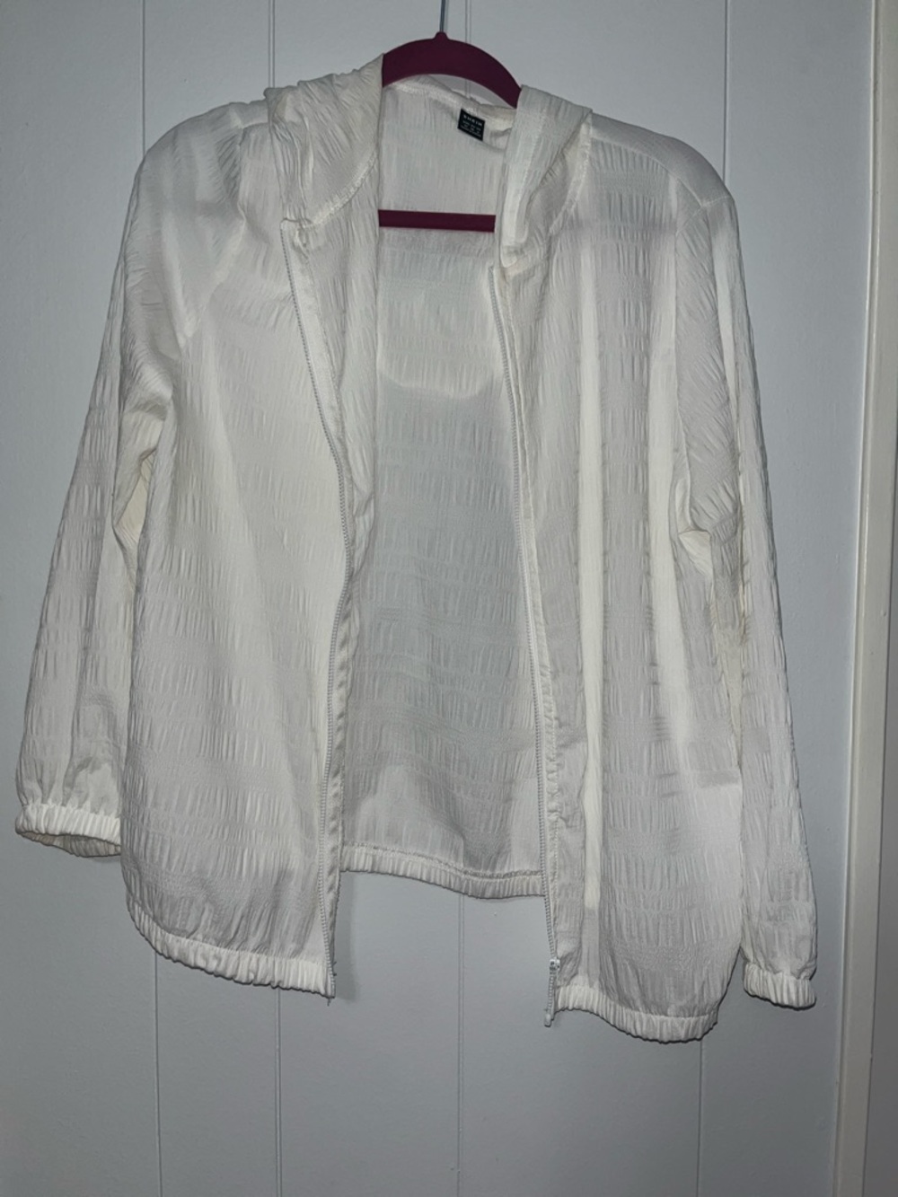 SHEIN White Lightweight Hooded Utility Jacket